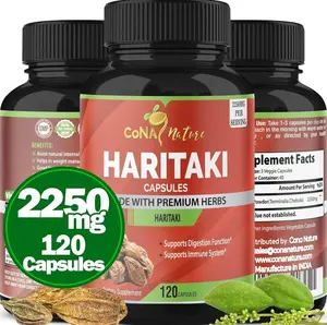 Organic India Haritaki Capsules 2250MG, Rejuvenation, Improving Digestion, Maintains Regularity | Non-GMO Vegan Gluten-Free Herbs and Supplements, 120 Capsundefined