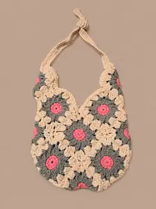 Crochet Granny Square Crossbody Handbag