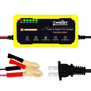 12V 3A Smart Pulse Repair Charger, Car Battery Pulse Repair Charger Suitable for Cars, Trucks, Motorcycles, Lawn Mowers, Boats