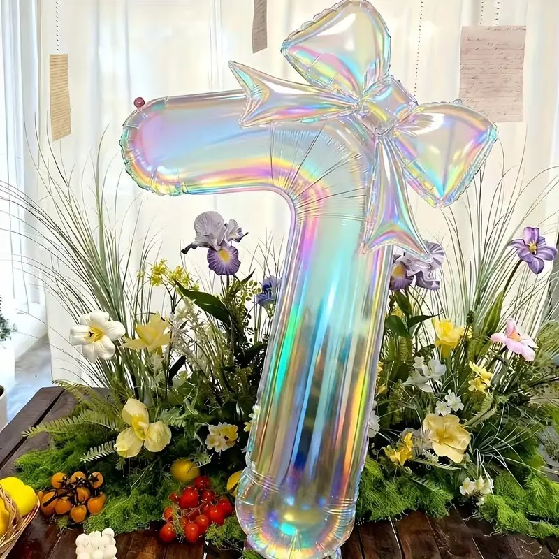 2pcs Large 40 Inch Transparent Rainbow Number Balloons, Party Decor Balloon Arch Decoration for Graduation, Wedding, Baby Shower, Anniversary, Birthday, Balloon Arches Decorations