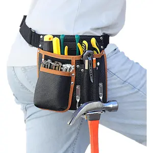 Tool Belt, Tool Pouch,Detachable & Adjustable Single Side Tool Belt Pouch for Electrician,Carpenter,Construction,Work Apron,Utility Belt.