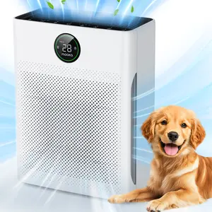 MOOKA Air Purifier for Home up to 2200sq.ft with PM2.5 Sensor, 3-Stage Filter, Pet Mode, Washable Pre-Filter, H13 HEPA for Bedroom, Dorm, Office