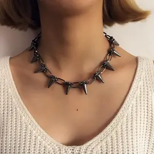 Punk-Inspired Spiked Necklace – Stand Out in Style