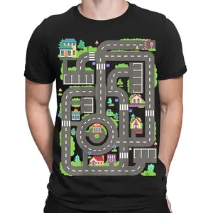Play Car Race Track Fathers Day Daddys Gift Funny Novelty Mens T-Shirts #TA-44 WB2