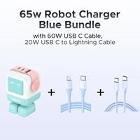 65w Charger + 60W USB C Cable +20W Lightning Cable