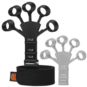 Silicone Finger Exerciser with 6 Resistance Levels - Improve Grip Strength and Flexibility, Relieve Muscle Soreness - Eco-Friendly and Tear-Resistant
