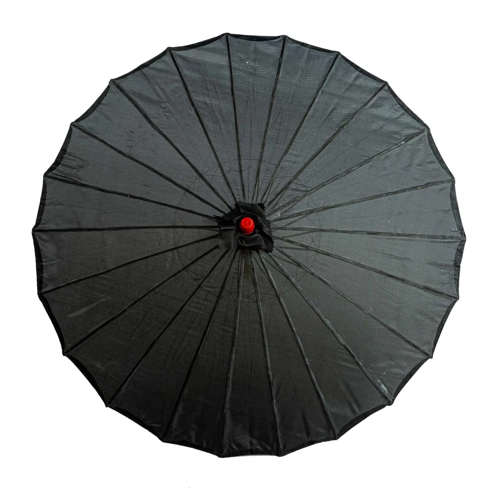 THY COLLECTIBLES 33" Open Diameter Japanese-Chinese Handmade Bamboo & Fabric Umbrella Parasol - 22" Closed, Solid Colors, Sun Protection, Wedding Photography, Costumes, Cosplay