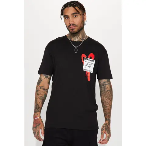 Create Love Short Sleeve Tee - Black
