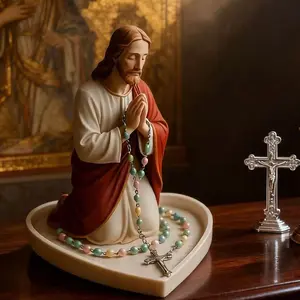 Virgin Mary Resin Crafts Statue, Lightweight & Fade-Resistant Design, Exquisitely Crafted for Churches, Homes, Monasteries & Religious Decorations, Religious Ornament