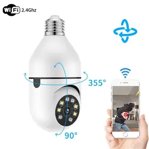 Full HD 360° Tracking Wireless Security Camera, 1080P 2.4Ghz Home Security Camera with Smart Motion Alarm, Wireless WiFi Night Vision Mobile Phone Remote Monitor for Home Store Warehouse Shop Corridors