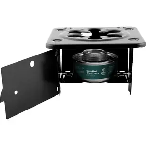 Portable Folding Camp Stove – Compact, Lightweight Steel Cooking Stove for Camping, Backpacking, Hiking, or Emergency Use – Uses Canned Heat or Fuel Tablets