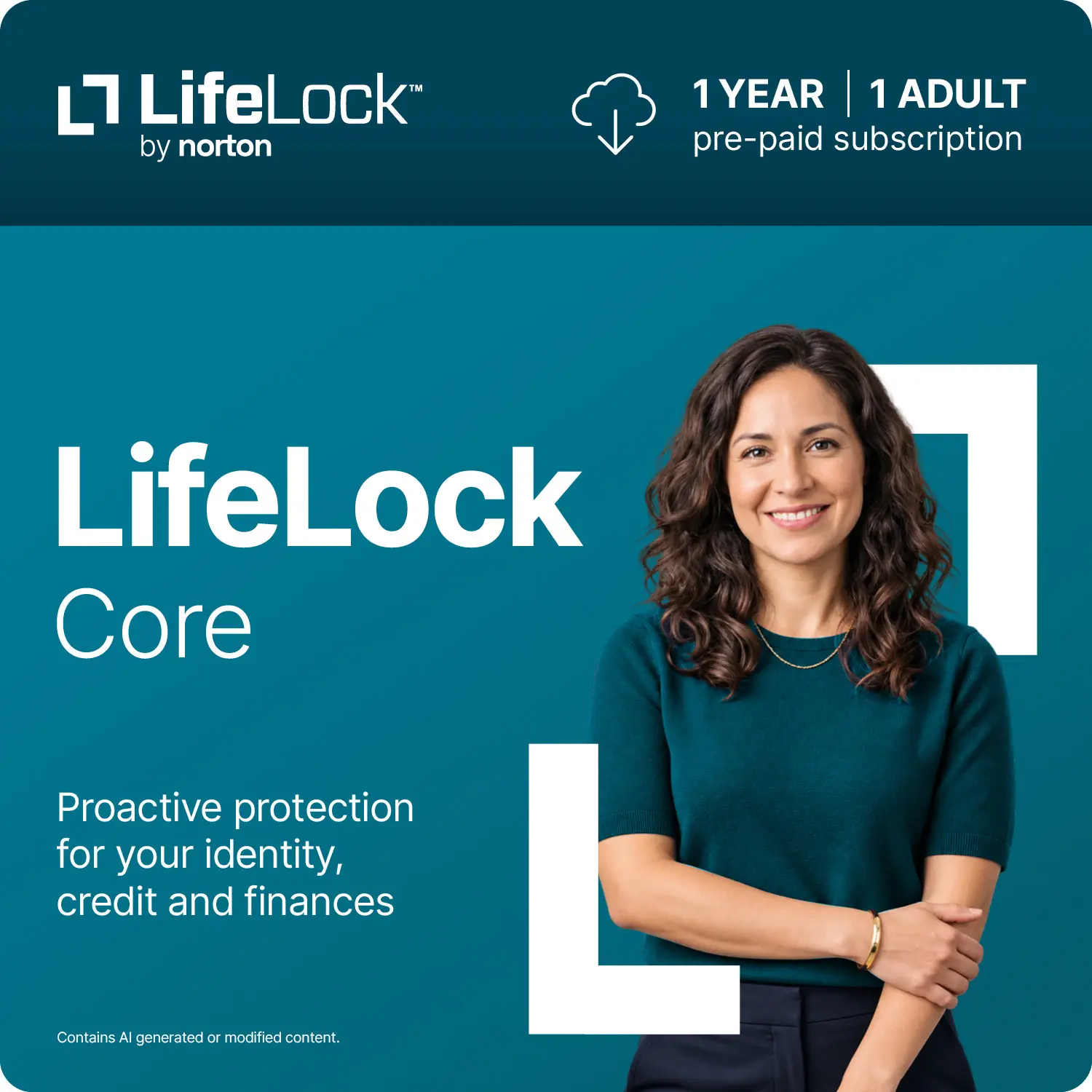 Norton LifeLock Core Security Suite - Individual Identity Theft Protection Plan, 1-Year Subscription, ESD Edition, Digital Download with Email Delivery