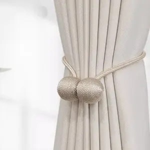 Creative Magnetic Ball Curtain Tiebacks with Headphone Design, Set of 2, Ideal for Living Room and Bedroom Furniture Decor, Window Decorations Supplies