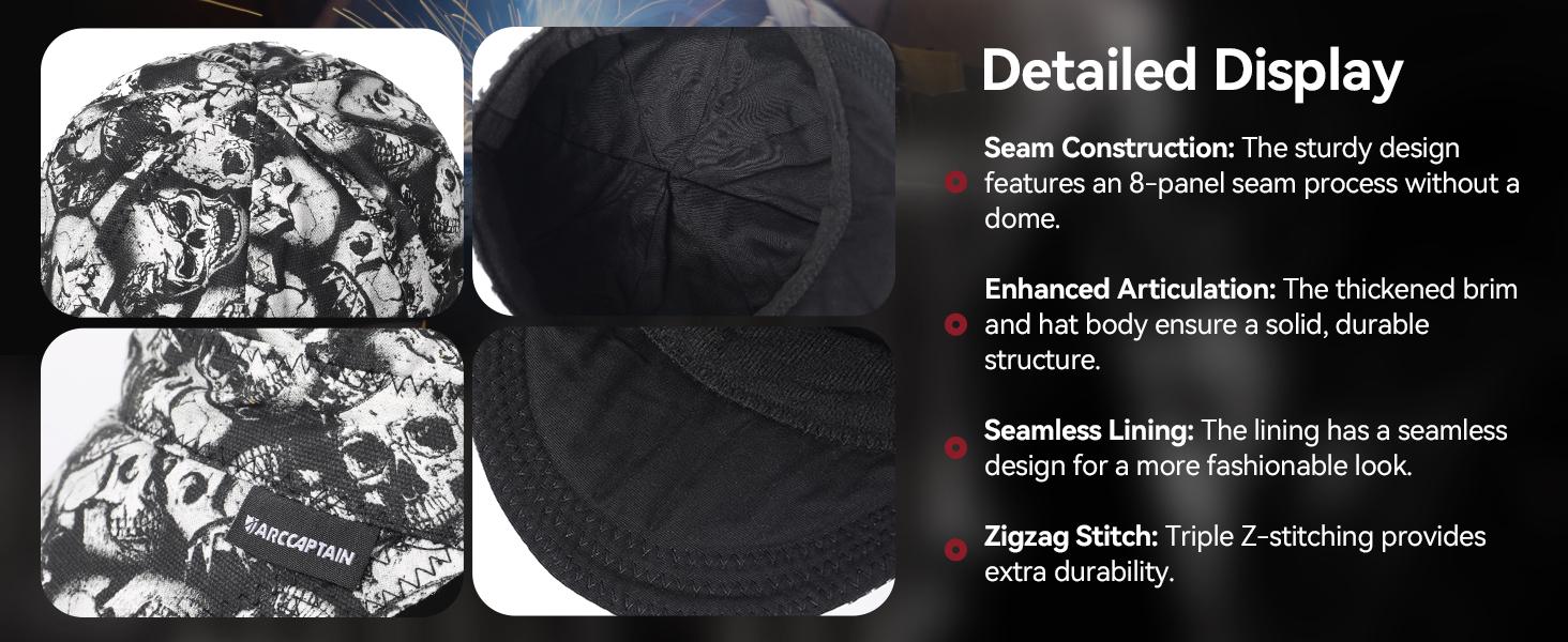 Arccaptain Protective Welding Cap with Patterns