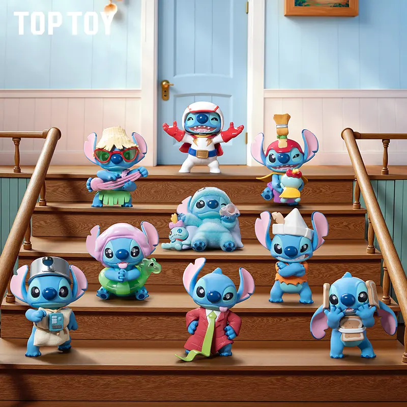 TOPTOY Disney Stitch In Cute Outfits Series Blind Box Figure - Blind Bag Collectible, Collectibles, Unisex Cartoon Toy Figure, Desktop Decoration, Birthday Gift