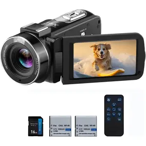 Video Camera Camcorder, 1080P 30FPS IR Night Vision Vlogging Camera for Beginners, 3.0 Inch IPS Screen 18X Digital Zoom YouTube  Video Camera with 16G Card, 2 Battries
