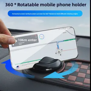 Car Dashboard Non Slip Mat with Parking Card & 360 Rotatable Phone Holder for Navigation Car Mount