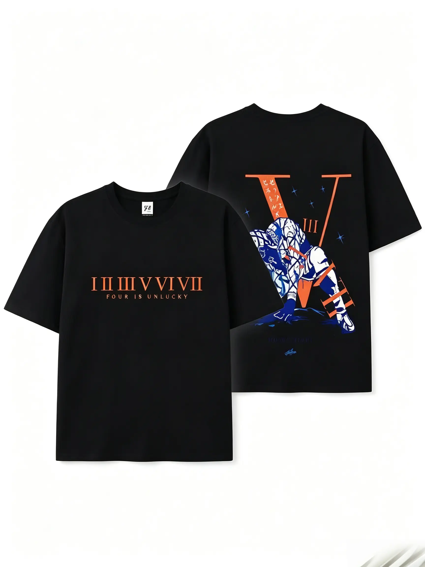 Women's Comfortable Cotton Shortsleeve T-Shirt - JoJo's Bizarre Adventure: Golden Wind Guido Mista Sex Pistols Anime Graphic, Unisex Round Neck Summer Casual Streetwear Top, Cold Wash