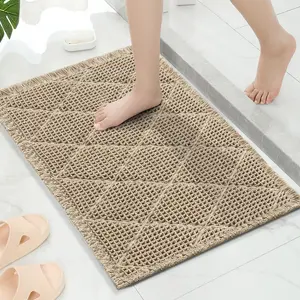H.VERSAILTEX Waffle Rugs for Bathroom Waffle Bathroom Rug Water Absorbent Waffle Bath Mat Non Slip Machine Washable Boho Bath Rugs for Floor Shower Mats Doormat