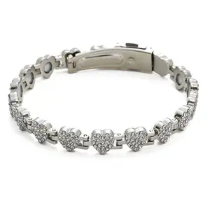 Pure Copper Bracelets for Women Ultra Strength Magnetic 3800 Gauss Magnets Sparkling Cubic Zirconia Adjustable Charm Bracelet year-round perfect family gift health