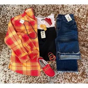 Toddler & Adult Red & Gold Shacket