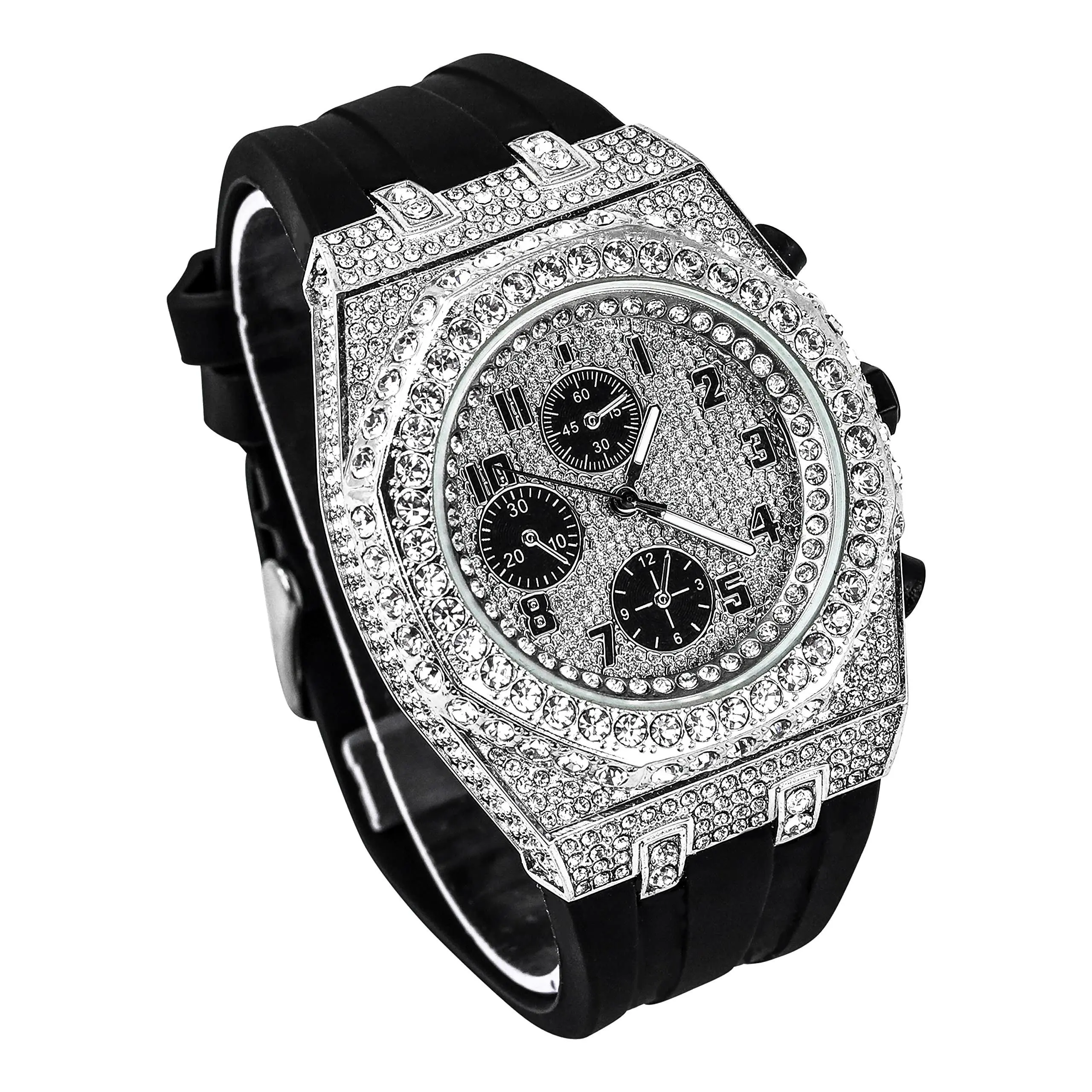 Urban Quartz Wrist Watch, 43mm Case, Silicone Band
