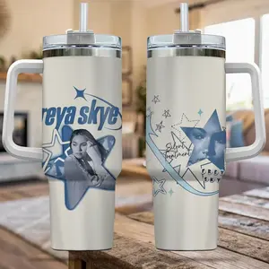 Zombies 4 Nova Bright Cup 40oz, Custom Freya Skye Silent Treatment Tumbler , Zombies Dawn Of The Vampires