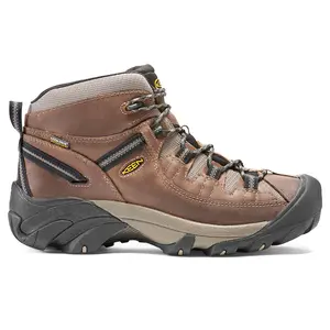 KEEN Mens Targhee Ii Mid Waterproof Hiking Wide Sneakers Shoes - Brown