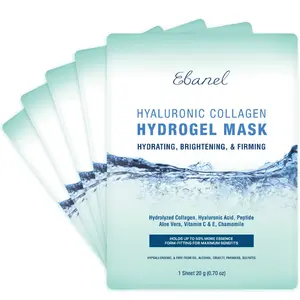 Instant Glow Boost, Ebanel Hydrogel Collagen Mask Set (5 Sheets)