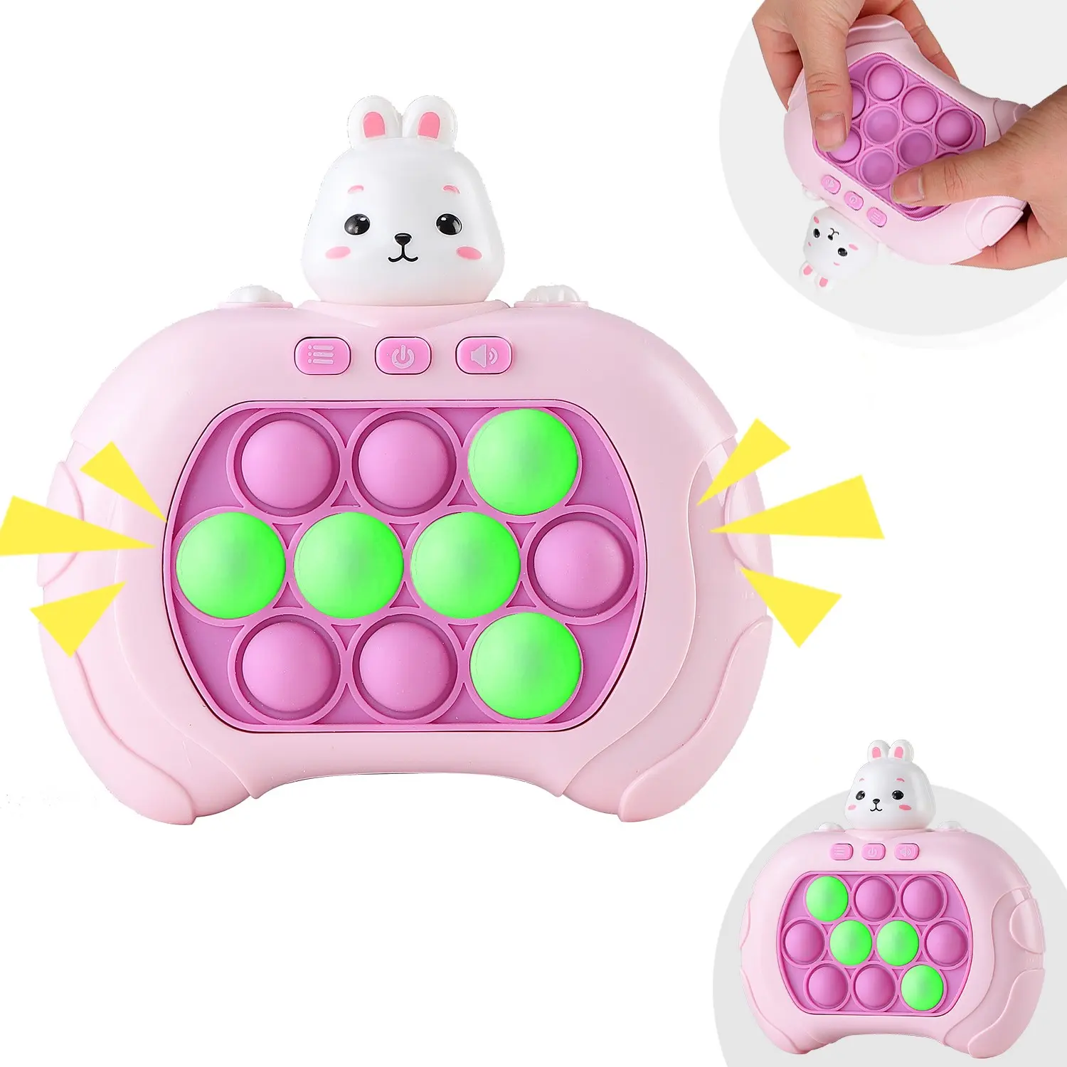 Children Early Education Intelligent Push Game Machine, Press Kill Mouse Pioneer, Cute Anti-Stress Hamster Toy Kawaii Squishies, Stress Relief Gadgets, Stress Relief Tools (no Battery Included)