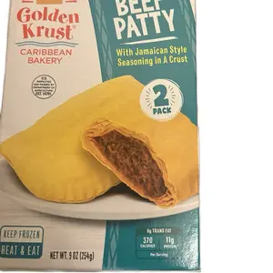Golden Krust Caribbean Bakery Mild Beef Patty with Jamaican Style Seasoning in a Crust 2 Pack 9 oz