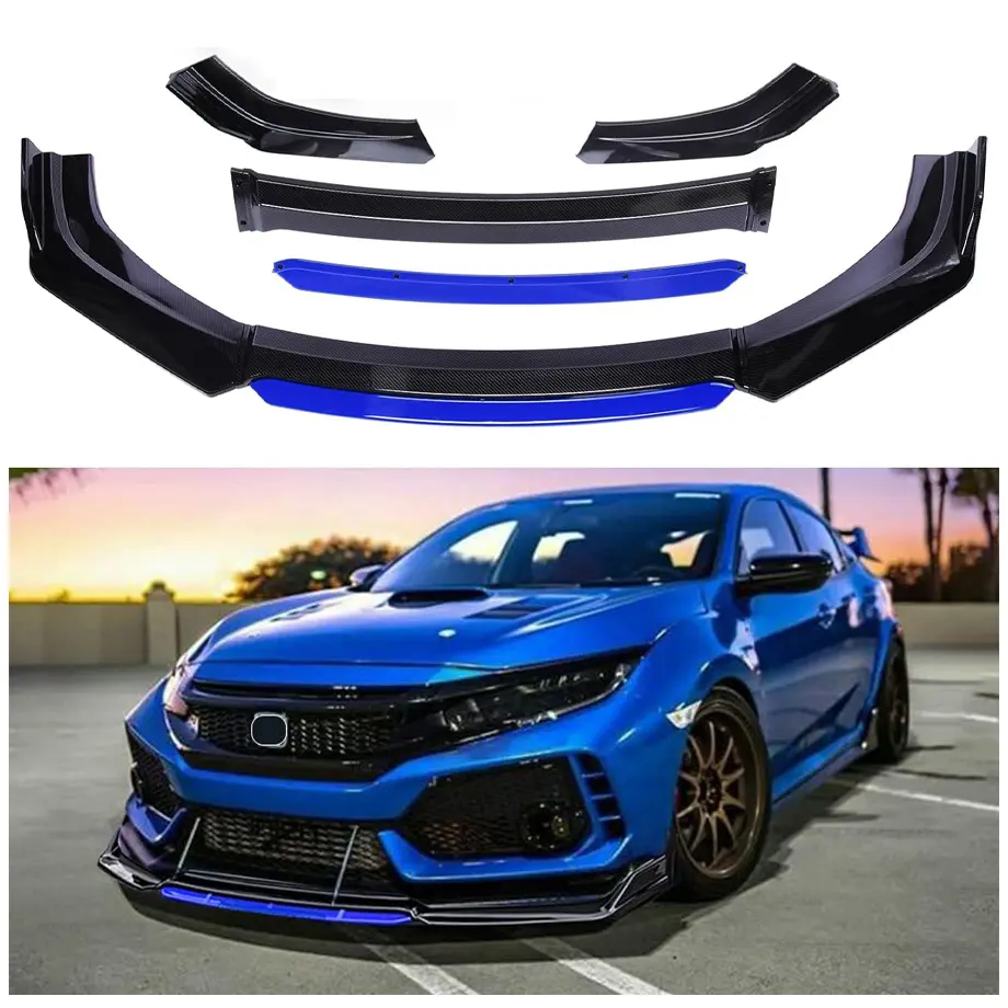 Universal Front Lip for Car,Front Bumper Splitter Lip Splitter Body Kit Compatible with Honda Civic Accord Audi Q5 A5 Toyota Camry Corolla Nissan Altima Ford Mazda