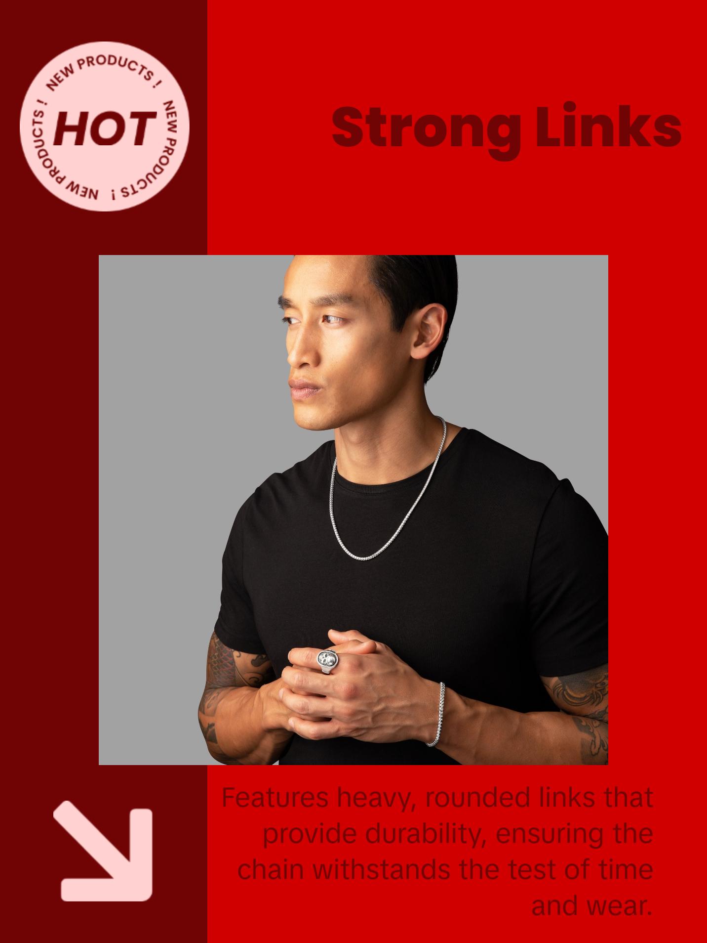 3mm Silver Franco Chain