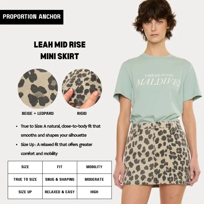 [PROPORTION ANCHOR] KANCAN - Leah Women's Denim Mid Rise Mini Skirt