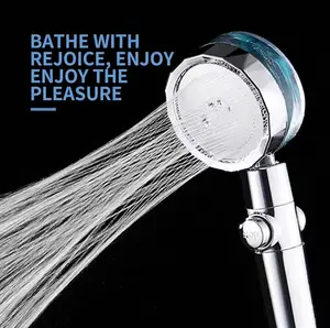 TurboPro High Pressure Shower Head with Built-in Fan | Water Saving Vortex Flow