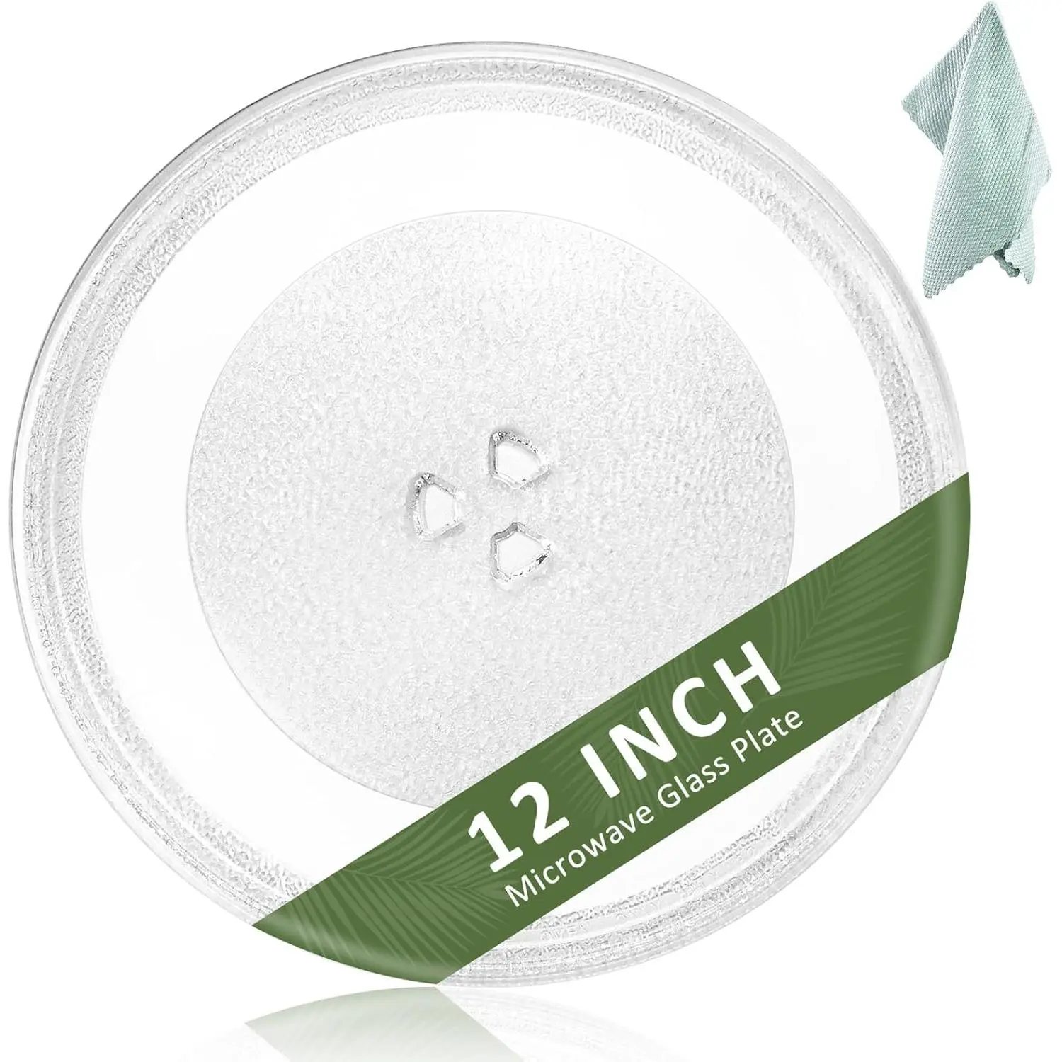 12 INCH Microwave Glass Turntable Plate Replacement for Whirl-pool Microwaves and other 1.5 & 1.7 Cubic Foot Microwaves Replace WPW10337247 W11335034 W11443145 W11291538 Glass Plate by