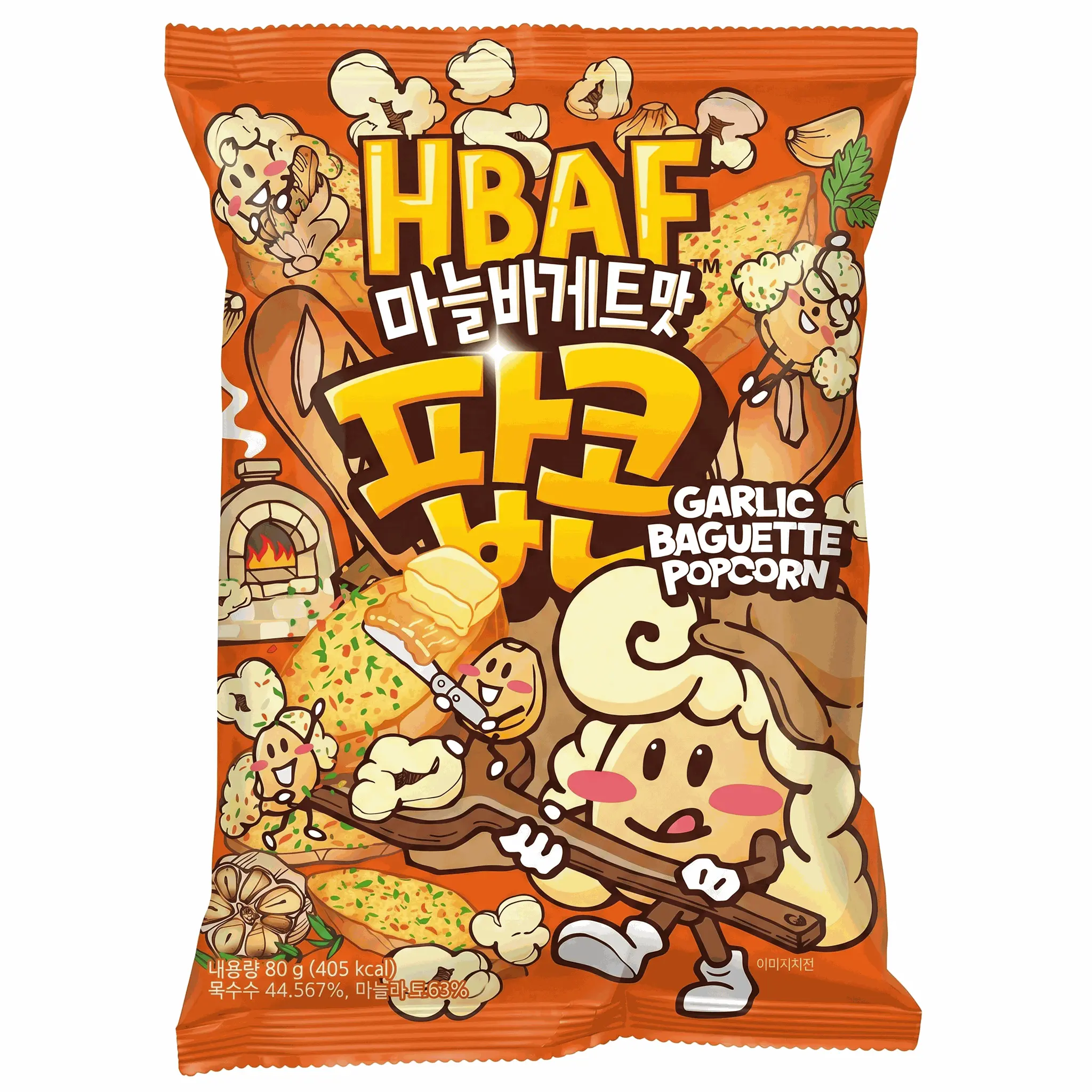 Global TastemakerHBAF Korea Import Garlic Baguette Popcorn 2.82 oz 12 ct