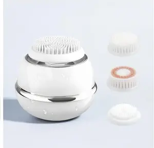 Christmas Gift 3-in-1 Electric Facial Brush – Spa-Level Skincare & Deep Cleansing at Home Facial Cleansing Brush Face Scrubber with 3 Brush Heads, Wireless Charging Face Cleansing Brush for Skin Exfoliation, Deep Face Washer, Face Scrubber for Women/Men