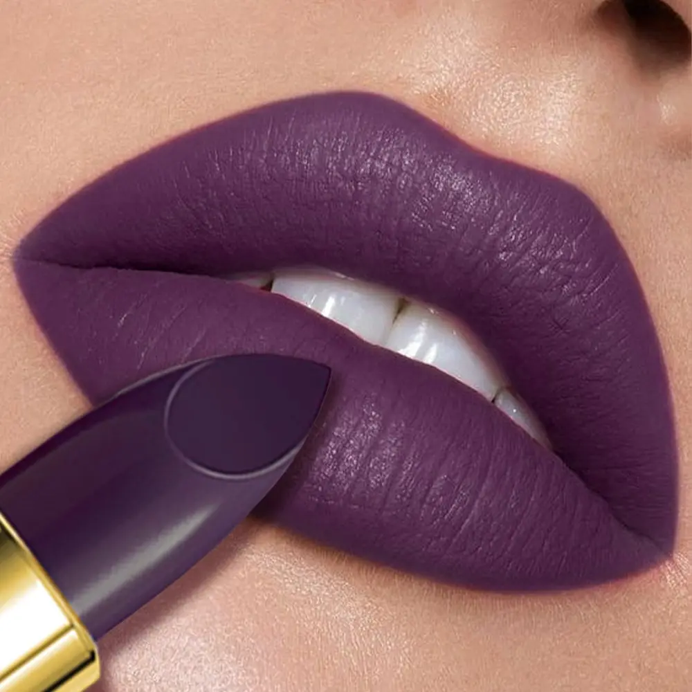 Huasurv Long-Lasting Matte Lipstick, Deep, Waterproof, Moisturizing, Halloween Lipstick, Makeup, Perfect for Music Festivals and Daily Use