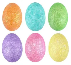 3.25"L Glittered Egg Bag of 6