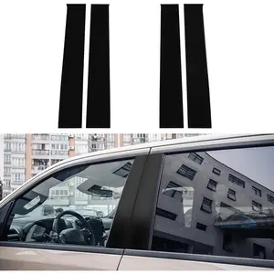 Car Window Pillar Post Vinyl Stickers Compatible with Dodge Ram 1500 2500 3500 2009-2018 Glossy Black Window Column Stickers Overlay Wrap Trim Car Exterior Accessories Decoration (Glossy Black)