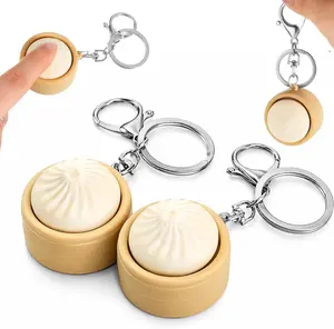 2 Pack Dumpling Keyboard Fidget Toy – Stress Relief Fidget Clicker Keychain,Quiet Anxiety Toys for Adults at Work, Travel, Home – Anxiety Relief & Focus Boost