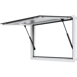 VEVOR Concession Window 36"x24",  Aluminum Alloy Food Truck Service Window with Awning Door & Drag Hook, Up to 85 Degrees Stand Serving Window for Food Trucks Concession Trailers, Glass Not Included