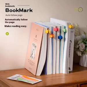 3 Pack Automatic Bookmark Clips, Soft Silicone Memory Bookmarks, Multiple Colors (//blue), Durable & Easy to Use Reading Accessories