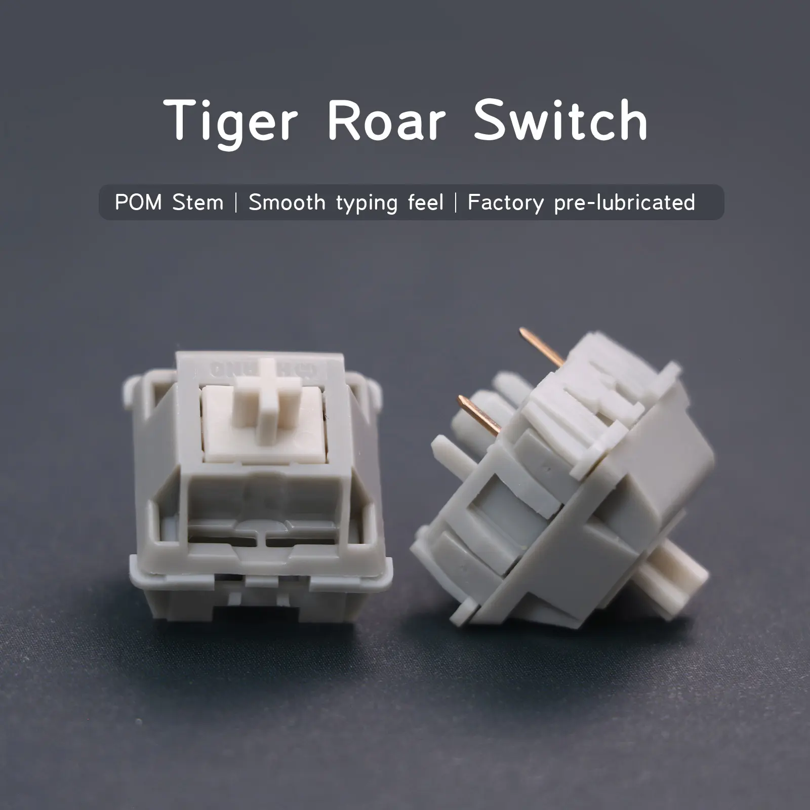 70-110PCS Gateron-Compatible Tiger Roar Linear Keyboard Switches, Pre-Lubed POM Shaft, 45g Actuation Force, Smooth Typing, HIFI Sound