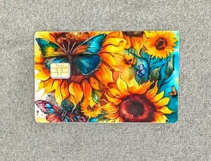 Butterflies & Sunflowers Credit/Debit Card Sticker, Skin, Cover waterproof scratch