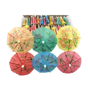 Cocktail Umbrella Parasol Picks 4 Inch Pack 144 Assorted Colors,Drink Umbrella Toothpicks for Drink&Food, Decorative toothpicks for Party,Hotel, Restaurant,Hawaiian Party,Children's Day