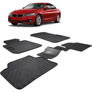 Car Floor Mat for BMW 3/4 Series F30 F31 F32 F33 F36 320i 328i 335i (2012-2019), Rubber Mat with 3D Edge All Weather Protection