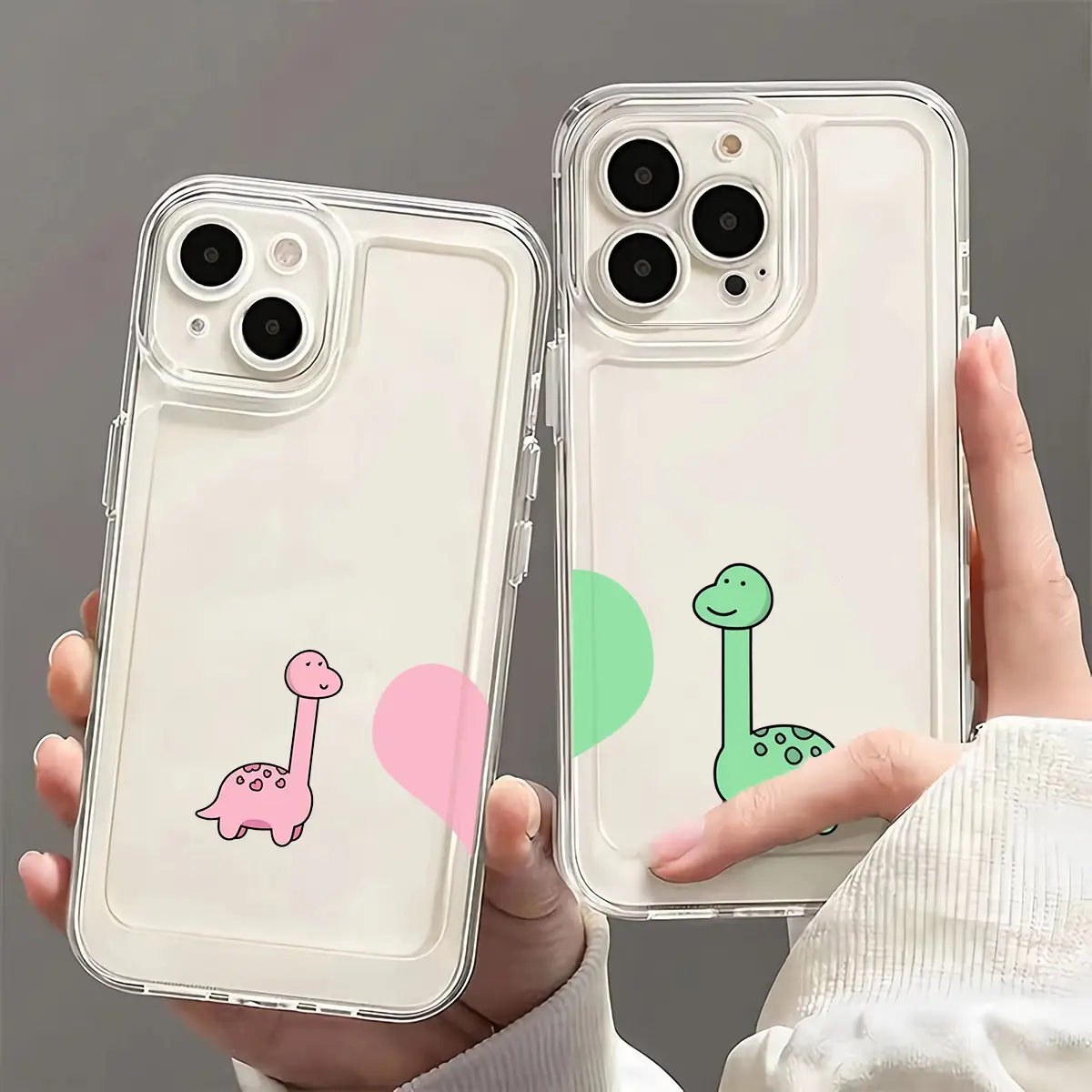 Love Animation Animal Couple Pattern Phone Case for iPhone 11/12/13/14/15/16 Pro/Pro Max/Plus