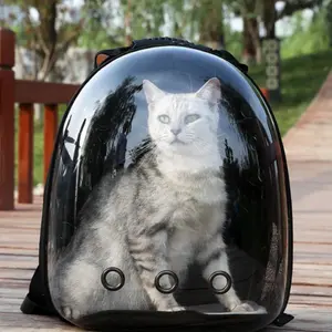 Large Transparent Cat Carrier Backpack Portable Pet Travel Bubble Space Capsule with Breathable Mesh Airline Approved for Small Dog